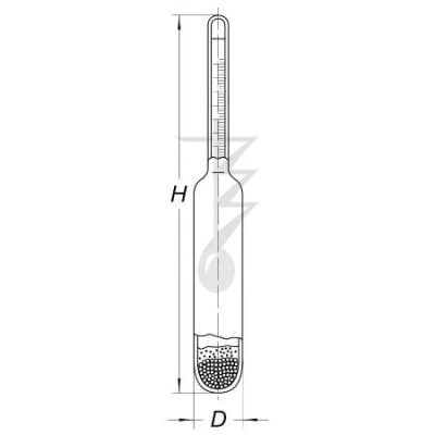 Ареометр для измерения концентрации спирта в водных растворах (тосола)